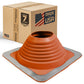 #7 Roofjack Square Silicone Pipe Flashing Boot for Metal Roof, Red