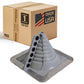 #1 Roofjack Retrofit Square EPDM Pipe Flashing Boot for Metal Roof, GRY