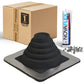 #1 Square EPDM Metal Roof Pipe Boot w/Install Kit, Black