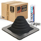 #1 Square EPDM Metal Roof Pipe Boot w/Install Kit, Black