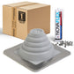 #1 Square EPDM Metal Roof Pipe Boot w/Install Kit, Gray