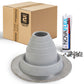 #2 Round EPDM Metal Roof Pipe Boot w/Install Kit, Gray