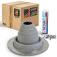 #2 Round EPDM Metal Roof Pipe Boot w/Install Kit, Gray