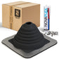 #2 Square EPDM Metal Roof Pipe Boot w/Install Kit, Black