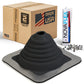 #2 Square EPDM Metal Roof Pipe Boot w/Install Kit, Black