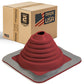 #2 Roofjack Square EPDM Pipe Flashing Boot for Metal Roof, Bright Red
