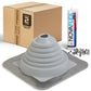 #2 Square EPDM Metal Roof Pipe Boot w/Install Kit, Gray