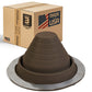 #3 Roofjack Round EPDM Pipe Flashing Boot for Metal Roof, Brownf