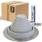 #3 Round EPDM Metal Roof Pipe Boot w/Install Kit, Gray