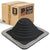#3 Roofjack Square EPDM Pipe Flashing Boot for Metal Roof, Black