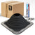 #4 Square EPDM Metal Roof Pipe Boot w/Install Kit, Black