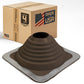 #4 Roofjack Square EPDM Pipe Flashing Boot for Metal Roof, Brown