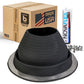 #6 Round EPDM Metal Roof Pipe Boot w/Install Kit, Black