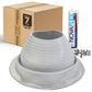 #6 Round EPDM Metal Roof Pipe Boot w/Install Kit, Gray