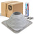 #6 Square EPDM Metal Roof Pipe Boot w/Install Kit, Gray