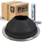#8 Round EPDM Metal Roof Pipe Boot w/Install Kit, Black