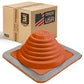#3 Roofjack Square Silicone Pipe Flashing Boot for Metal Roof, Red