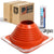 #6 Square Hi-Temp Silicone Metal Roof Boot w/Install Kit, Red