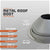 Metal roof boot with specifications on a gray background