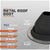 Metal roof boot with specifications on a gray background
