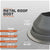 #5 Roofjack Round EPDM Pipe Flashing Boot for Metal Roof, Dark Gray - Specifications