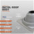Metal roof boot with specifications on a gray background