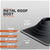 Maxi Roofjack Square EPDM Pipe Flashing Boot for Metal Roof, Black