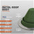 Metal roof boot with specifications on a gray background