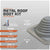 Metal roof boot kit with specifications on a gray background