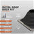 Metal roof boot kit with specifications on a gray background