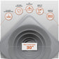 Product packaging with features listed and a max cutout size indicator.