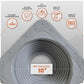 Gray Metal roof boot with flexible aluminum base with features listed on a white background