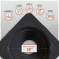 metal roof boot with flexible aluminum base with installation features on a gray background