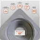 metal roof boot with flexible aluminum base with installation features on a gray background