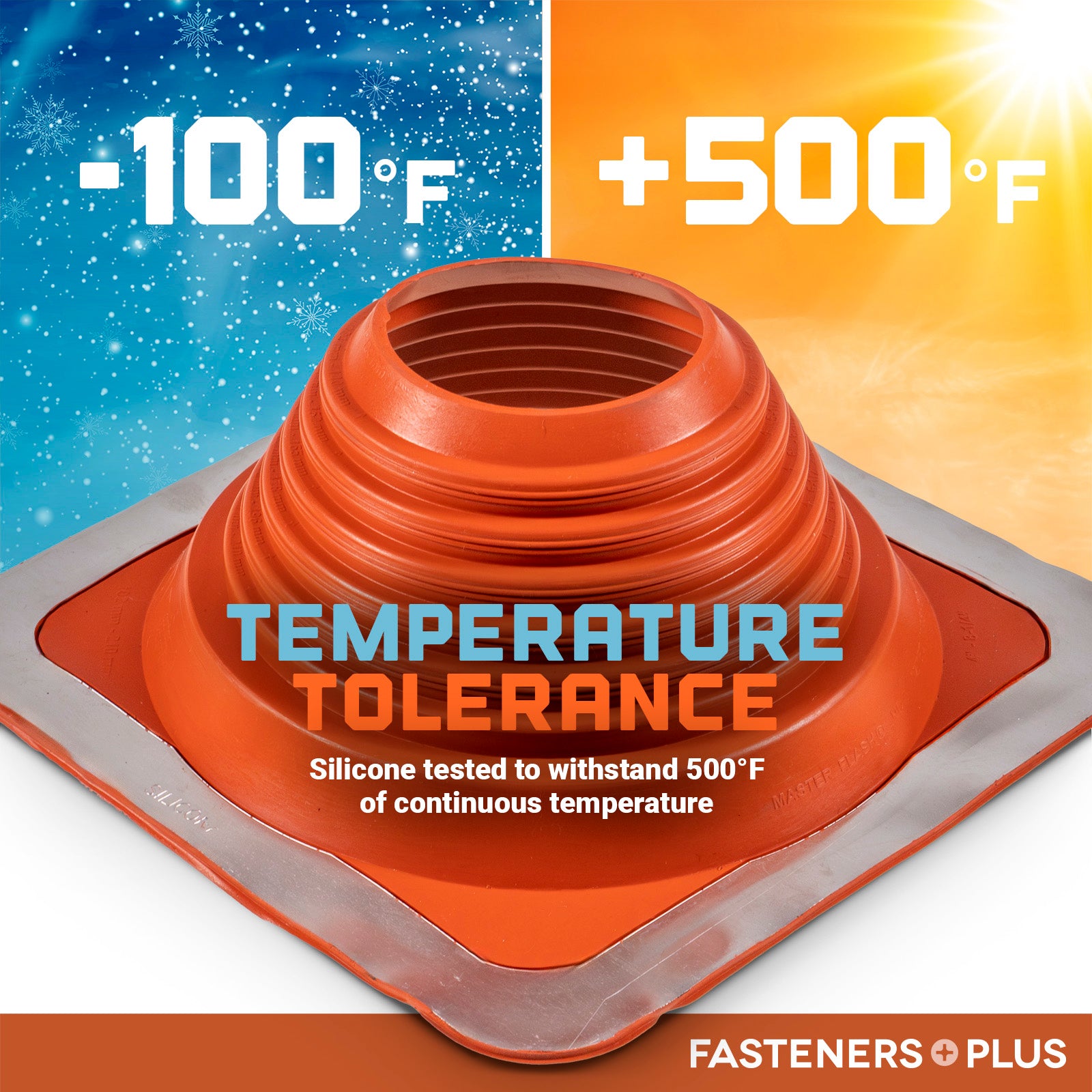 Temperature Tolerance - Silicone tested to withstand 500 degree F of continuous temperature 