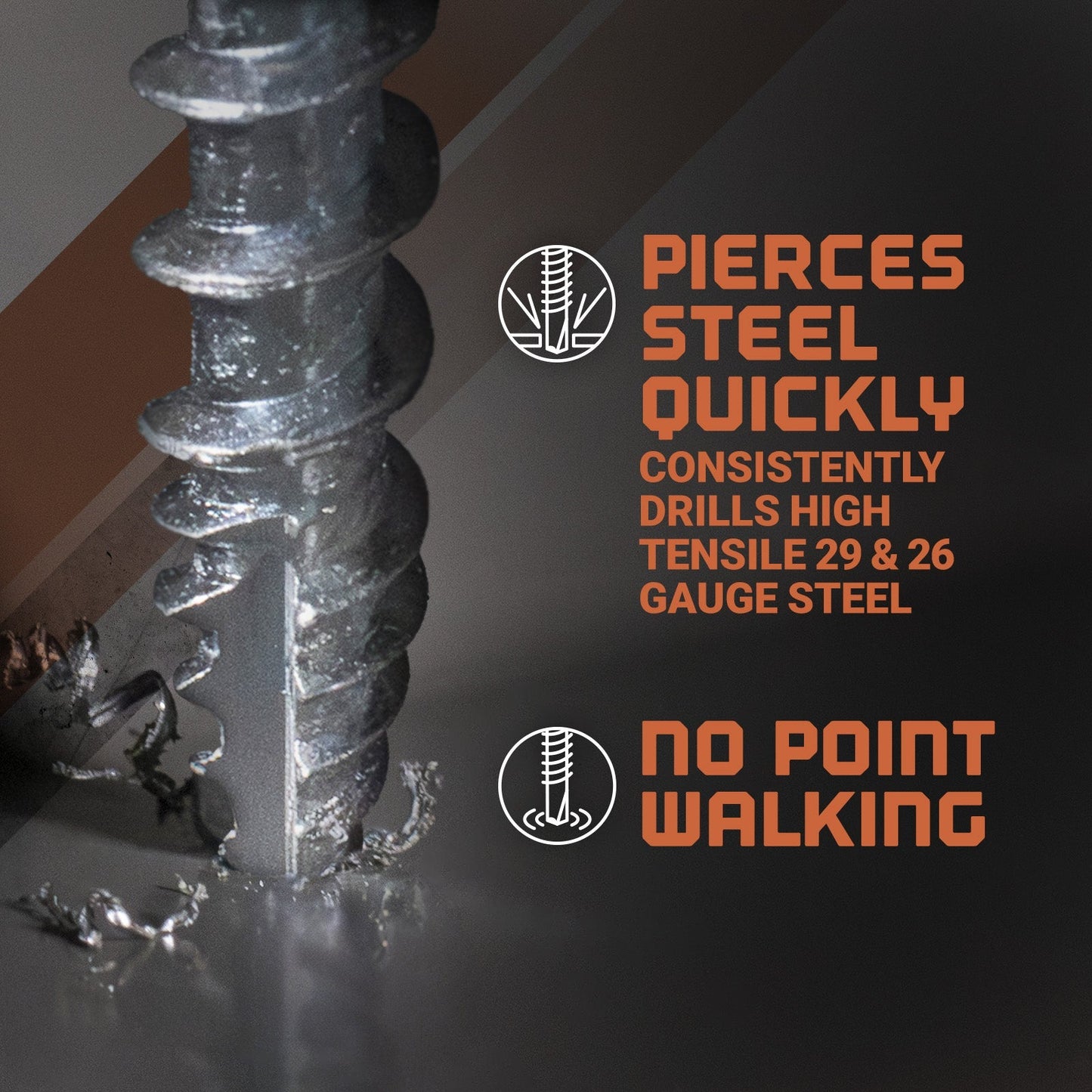 Designed to fasten roofing and siding metal to wood