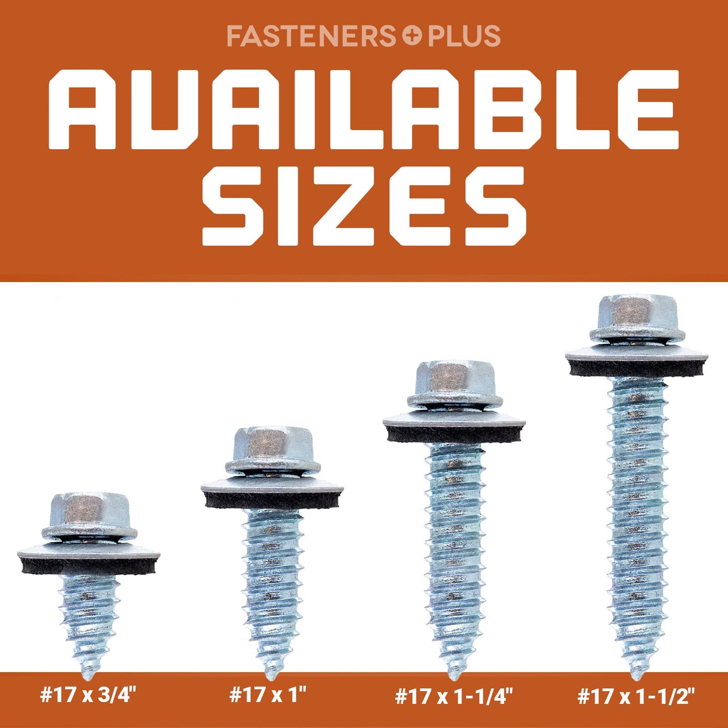 ST Fastening #17 x 1-1/4" Tapping Steelbinder Metal Roofing Screw - Black - Qty. 2,000 - Carton