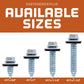 ST Fastening #17 x 1-1/4" Tapping Steelbinder Metal Roofing Screw - Electro-Galvanized - Qty. 2,000 (Carton)
