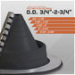 #1 Roofjack Round Retrofit EPDM Pipe Flashing Boot for Metal Roof, Black