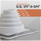 #1 Roofjack Square EPDM Pipe Flashing Boot for Metal Roof, White