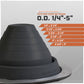 pipe size measurement chart on a gray background