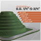 #3 Roofjack Square EPDM Pipe Flashing Boot for Metal Roof, Dark Green