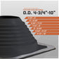 pipe size chart for metal roof boot