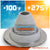 #2 Roofjack Round EPDM Pipe Flashing Boot for Metal Roof, Gray