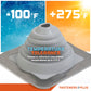Temperature tolerant metal roof boot up to 375 degrees