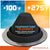 metal roof boot with temperature tolerance label on a white background