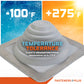 #3 Roofjack Square EPDM Pipe Flashing Boot for Metal Roof, Gray