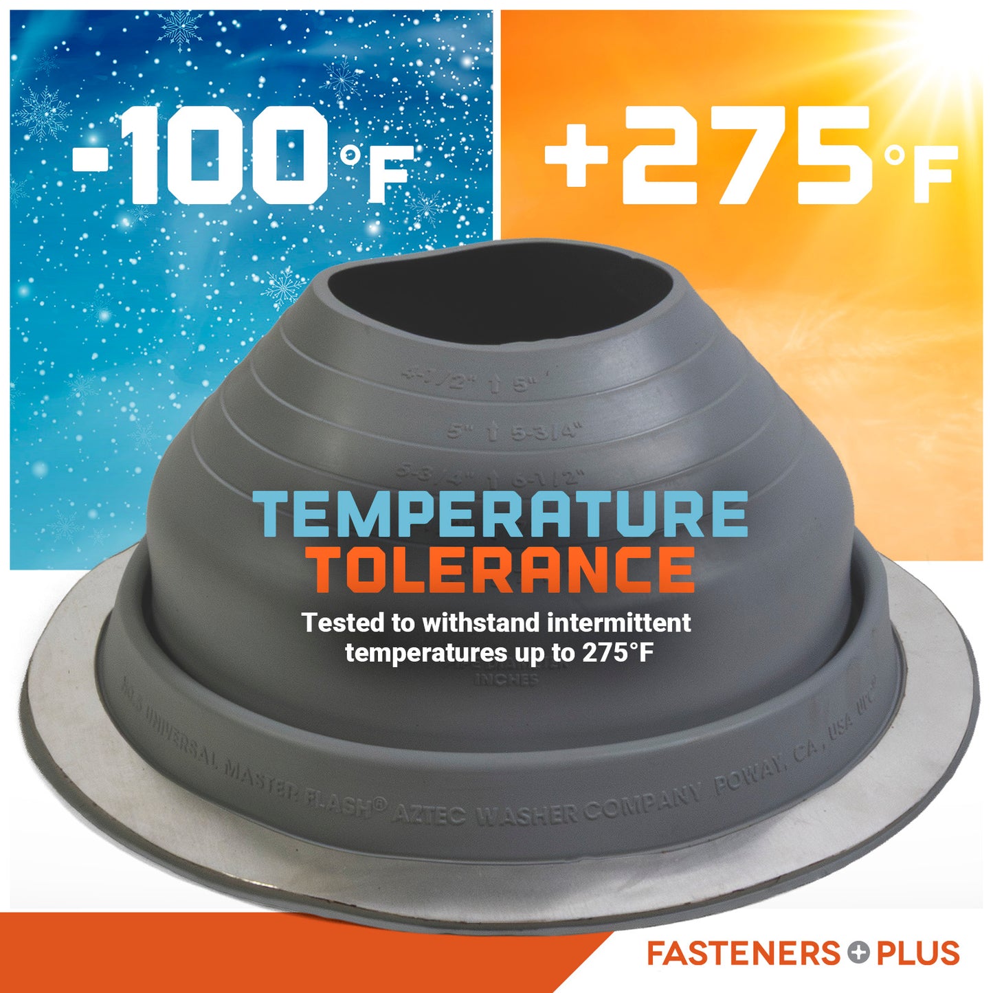 temperature tolerance - withstand intermittent temperatures up to 275 degrees F