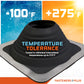 temperature tolerance Metal roof boot with temperature range displayed on a colorful background