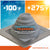 #1 Roofjack Square EPDM Pipe Flashing Boot for Metal Roof, Gray